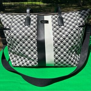 Kate Spade Black and White Large Diaper Bag Tote